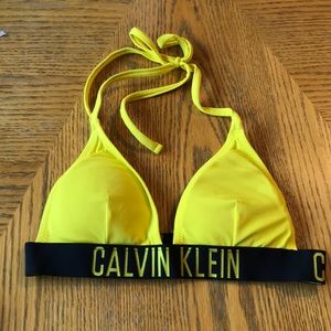 Calvin Klein Yellow Swim Top